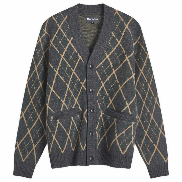 Photo: Barbour Men's Ferguson Knitted Cardigan in Black Marl