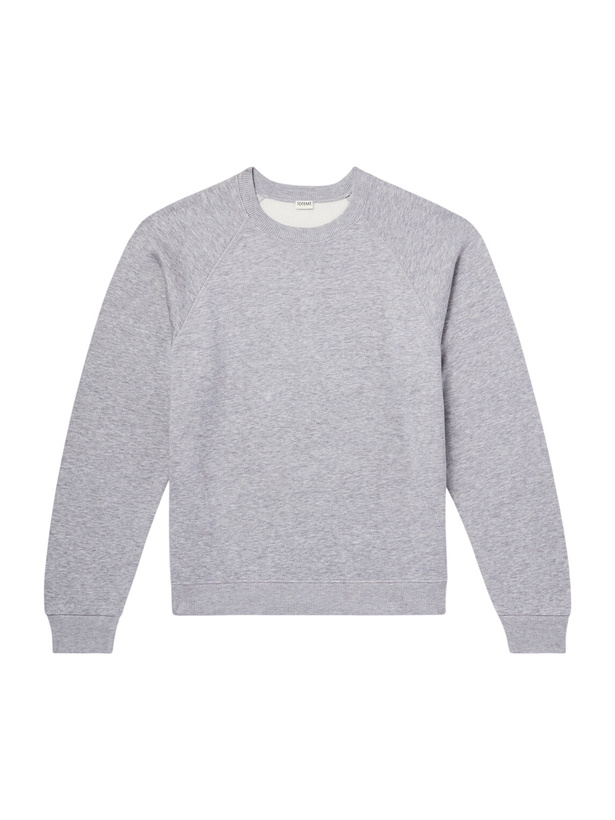 Photo: TOTEME - Cotton and Silk-Blend Jersey Sweater - Gray