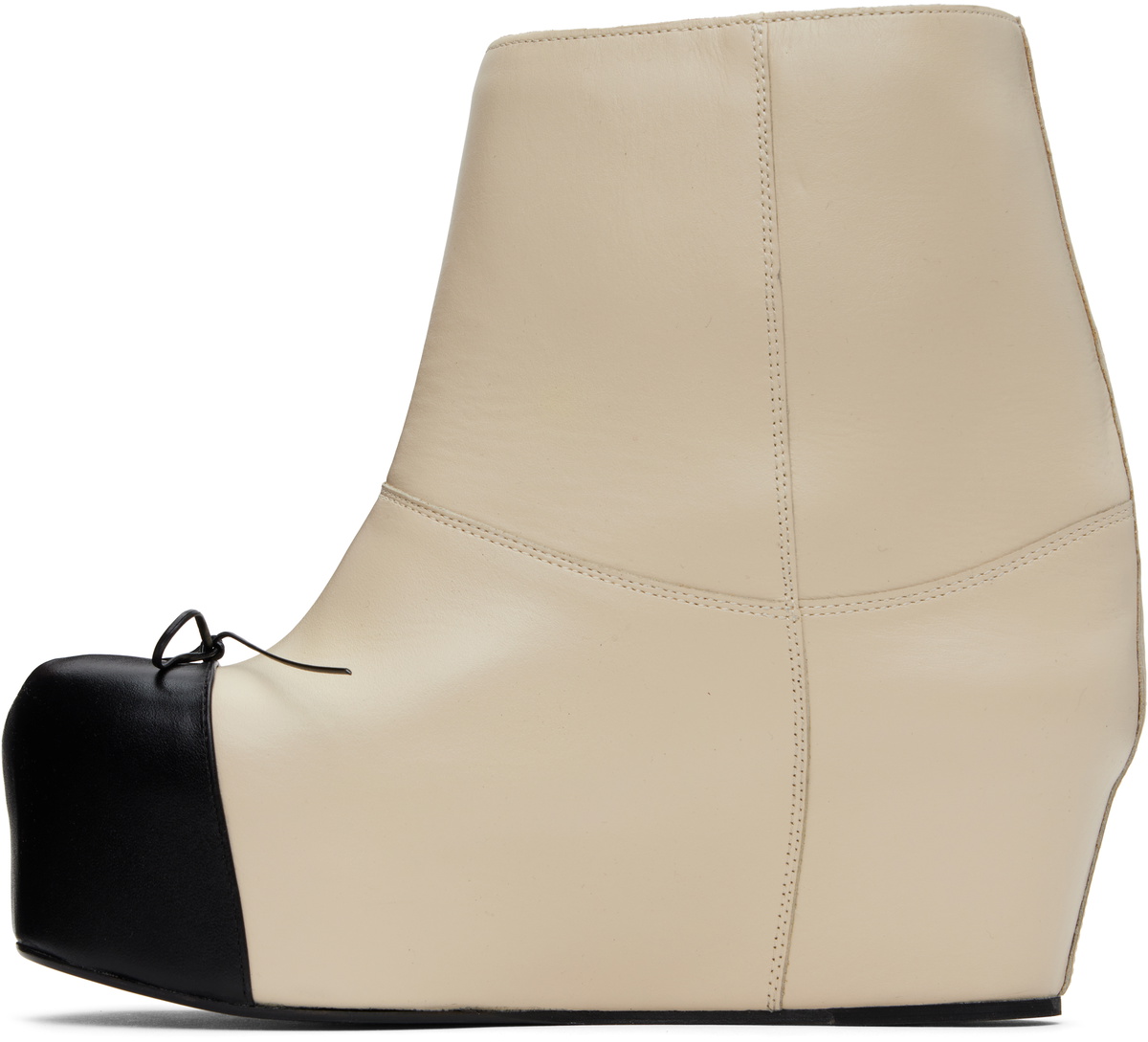 LAURA ANDRASCHKO Beige Riding Ankle Boots