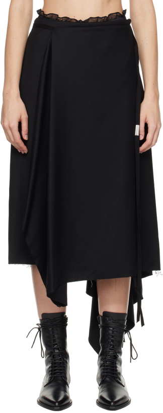 Photo: Ann Demeulemeester Black Ylva Midi Wrap Skirt