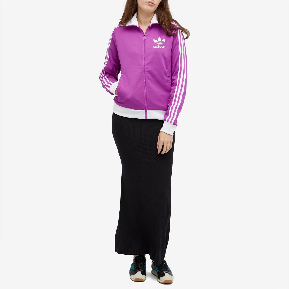Adidas Women's Beckenbauer Track Top in Purple Burst adidas