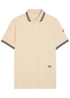 Moncler Logo-embroidered Piqué Cotton Polo Shirt Multicoloured 1