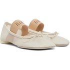 MM6 Maison Margiela Off-White Anatomic Numeric Ballerina Flats