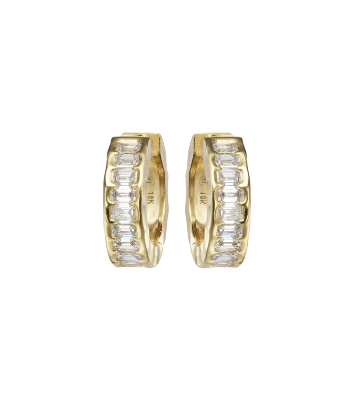 Photo: Octavia Elizabeth Ivy Eternity 18kt gold earrings with diamonds