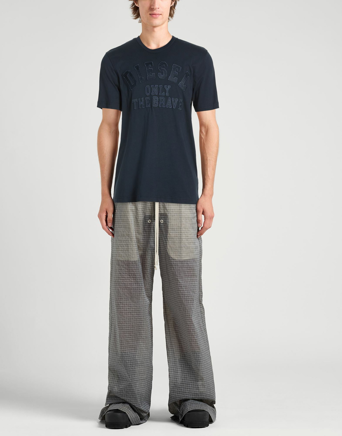 Diesel Mens T-shirt Midnight in Blue