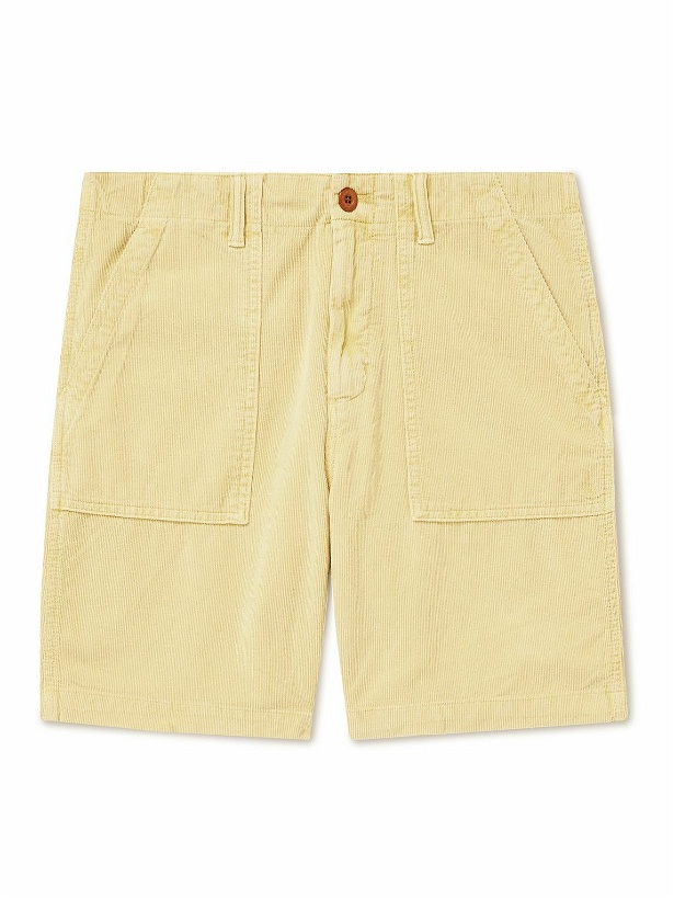 Photo: Outerknown - Seventyseven Straight-Leg Organic Cotton-Corduroy Shorts - Yellow