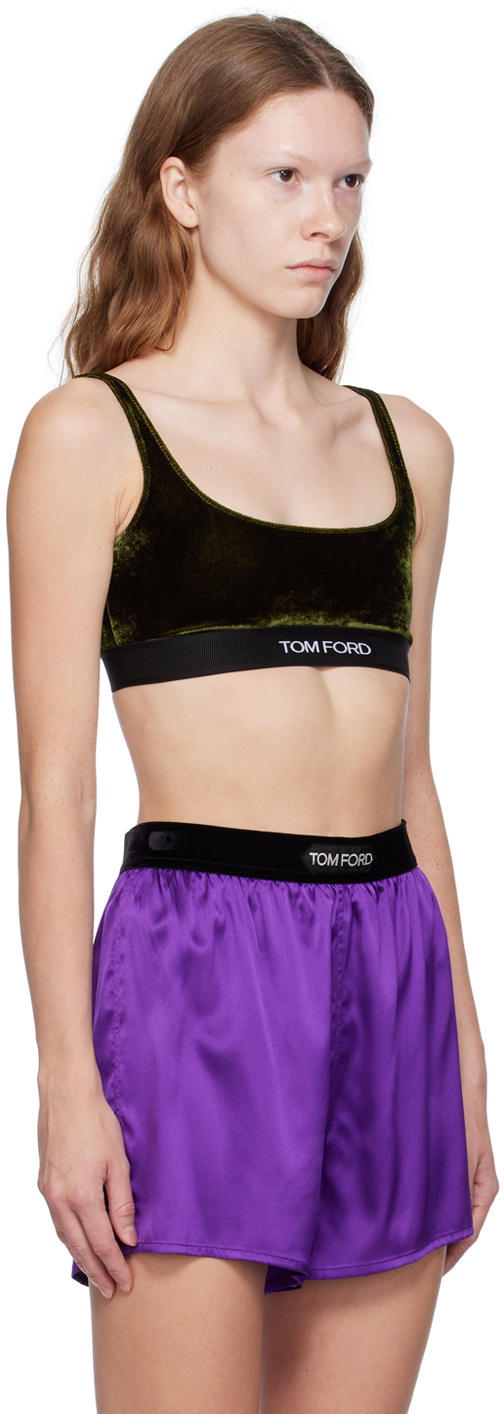 TOM FORD Brown Scoop Neck Bra TOM FORD