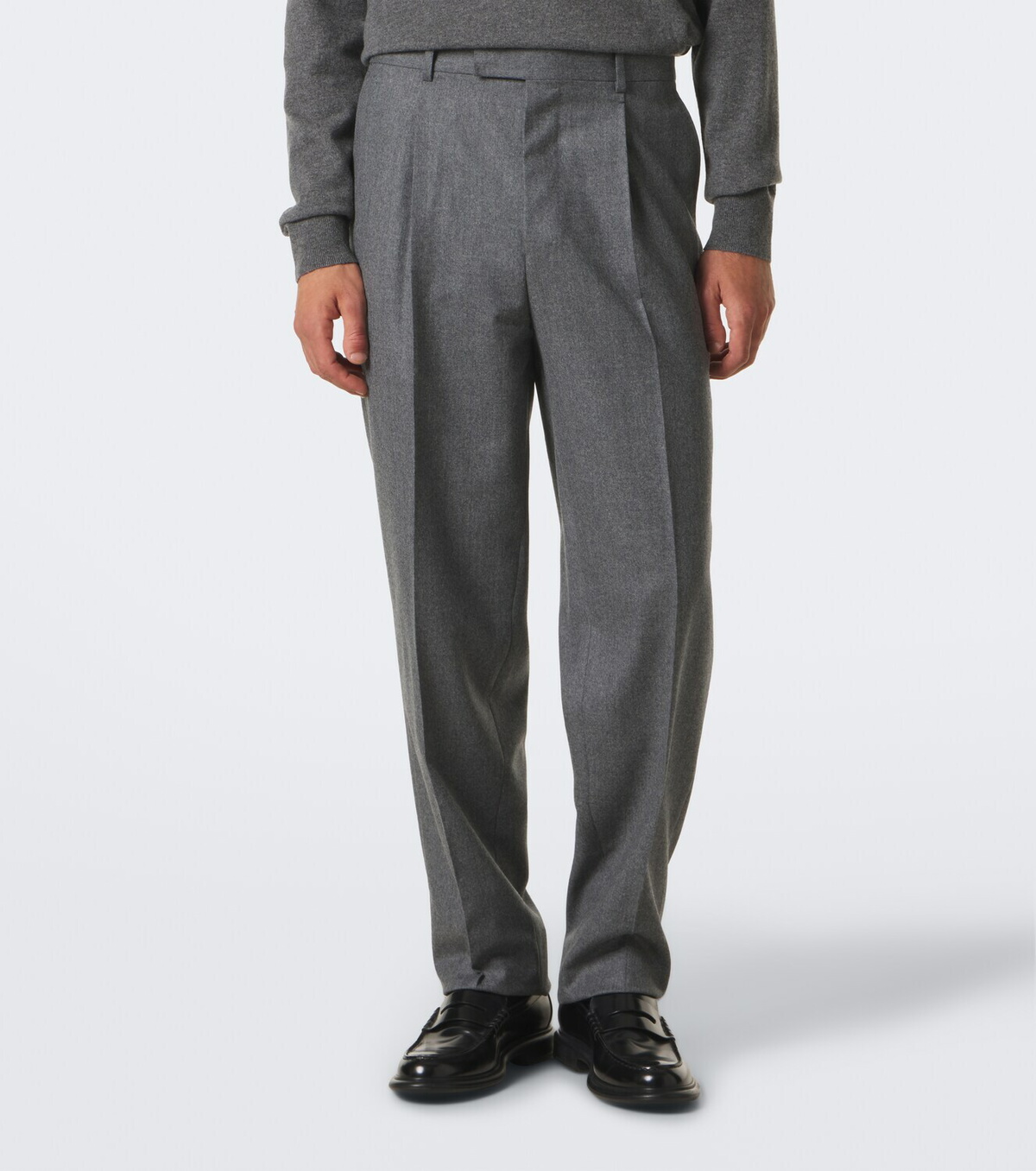 Zegna Wool flannel straight pants