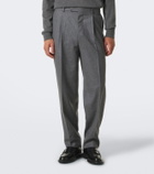 Zegna Wool flannel straight pants