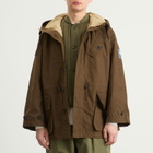 Universal Works Men's British Waxed Cotton Boston Parka Jacket in Brown