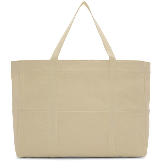VISVIM STENCIL CANVAS TOTE Fサイズ アイボリー Visvim Ivory Canvas Stencil Tote Visvim