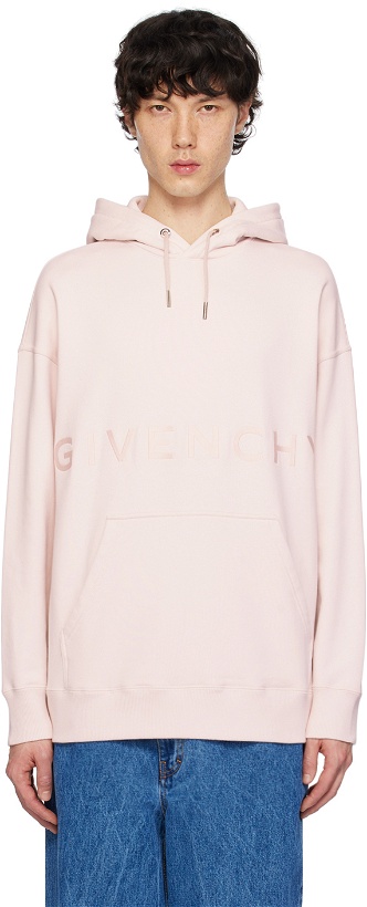 Photo: Givenchy Pink Embroidered Hoodie