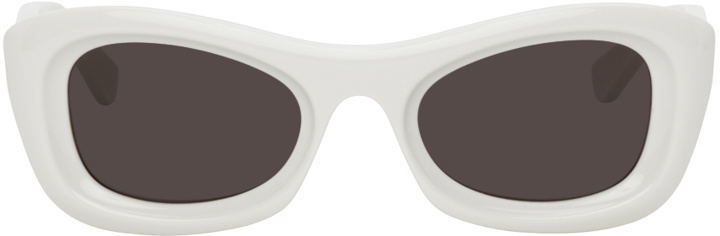Photo: Bottega Veneta White Animations Sunglasses