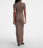 Brunello Cucinelli Ribbed-knit cashmere-blend maxi dress