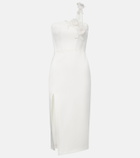 David Koma Floral-appliqué bustier dress