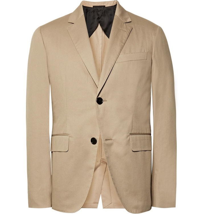 Photo: Berluti - Beige Slim-Fit Stretch-Cotton Gabardine Suit Jacket - Men - Sand