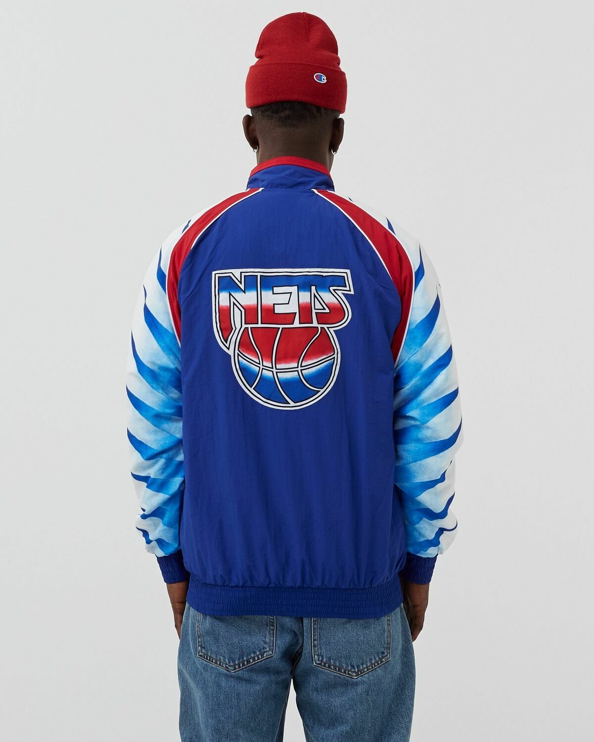 Mitchell & Ness Nba Authentic Warm Up Jacket New Jersey Nets 1993 94 Blue - Mens - Team Jackets/Track Jackets