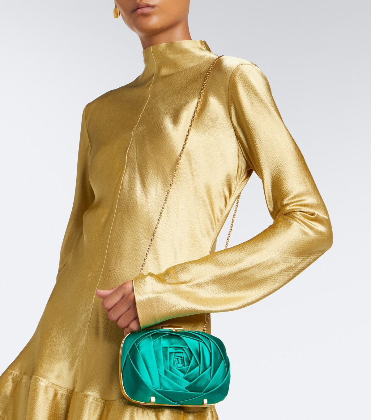 Roger Vivier Rose Vivier satin clutch