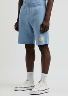 Billionaire Boys Club Arch Logo Printed Cotton Shorts Light Blue 2
