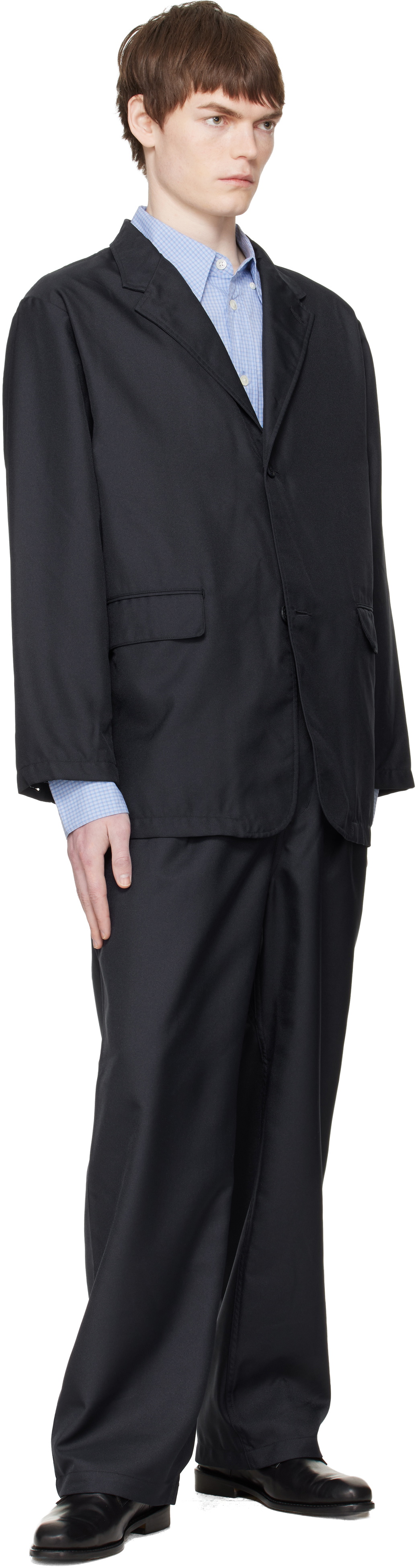 nanamica Navy Polyester Twill Club Trousers