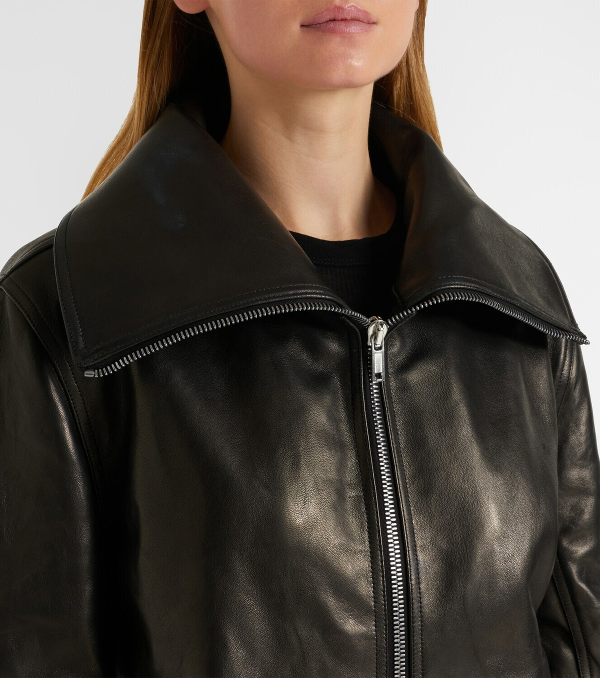 Rick Owens Leather bomber jacket Rick Owens