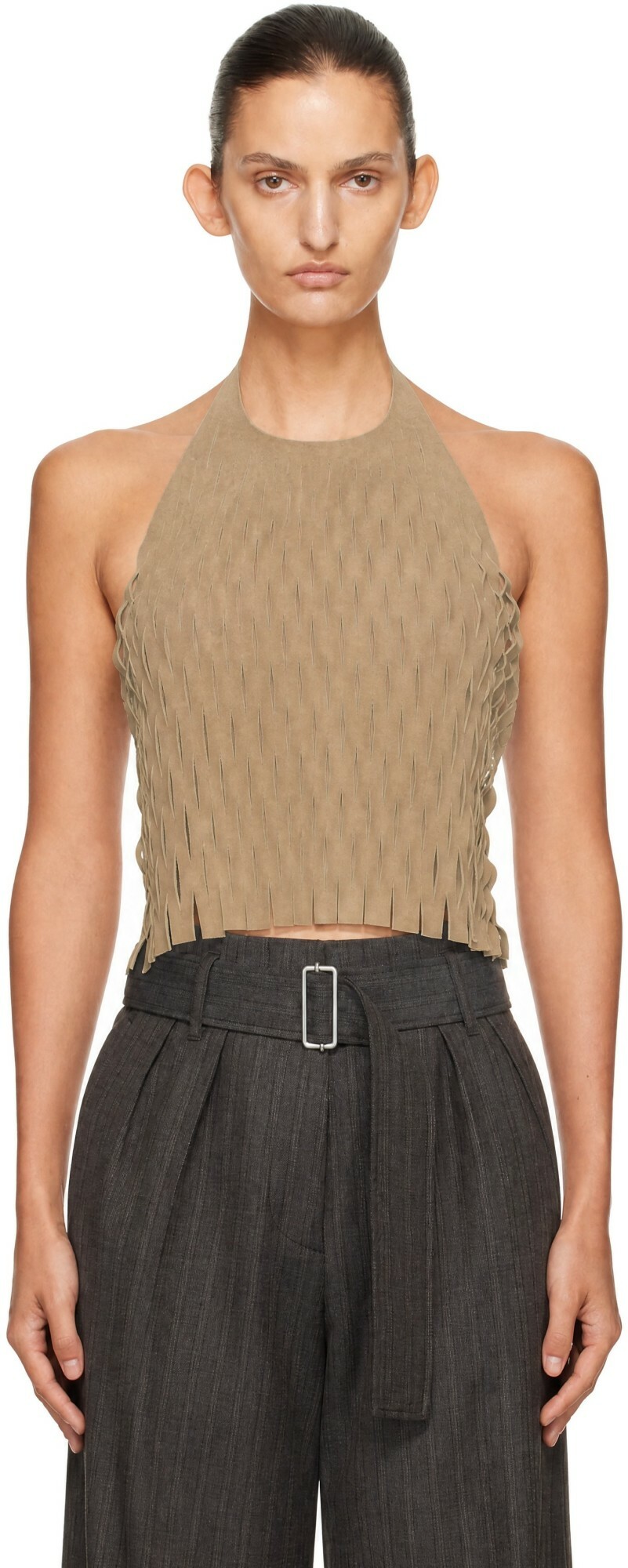 OUR LEGACY Beige Cut Apron Top