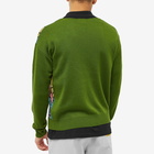 PACCBET Men's Floral Jaquard Cardigan in Green