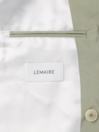 LEMAIRE - Shawl-Collar Belted Double-Breasted Virgin Wool-Blend Suit Jacket - Green - M
