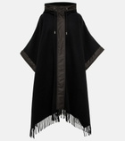 Moncler - Fringe-trimmed hooded wool cape