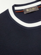 Loro Piana - Virgin Wool and Silk-Blend T-Shirt - Blue