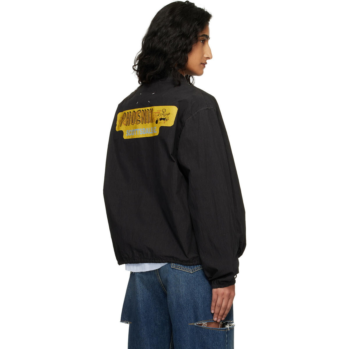 Maison Margiela Black Vintage-Style Sportswear Jacket