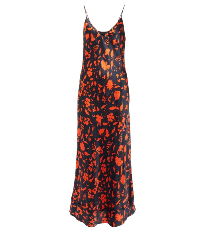 Photo: Lee Mathews Bella floral silk satin slip dress