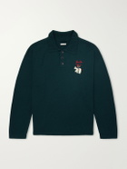 BODE - Logo-Detailed Merino Wool Polo Shirt - Green