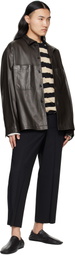 132 5. ISSEY MIYAKE Black Edge Trousers