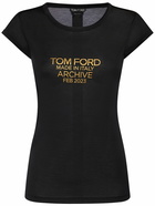 TOM FORD - Logo Print Silk T-shirt