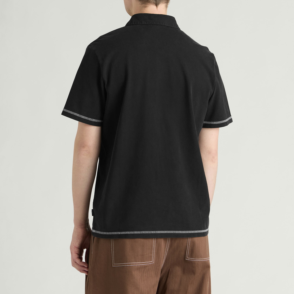 Malbon Men's Fairway Overdyed Polo in Black