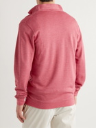 Peter Millar - Crown Comfort Cotton-Blend Jersey Half-Zip Sweatshirt - Red
