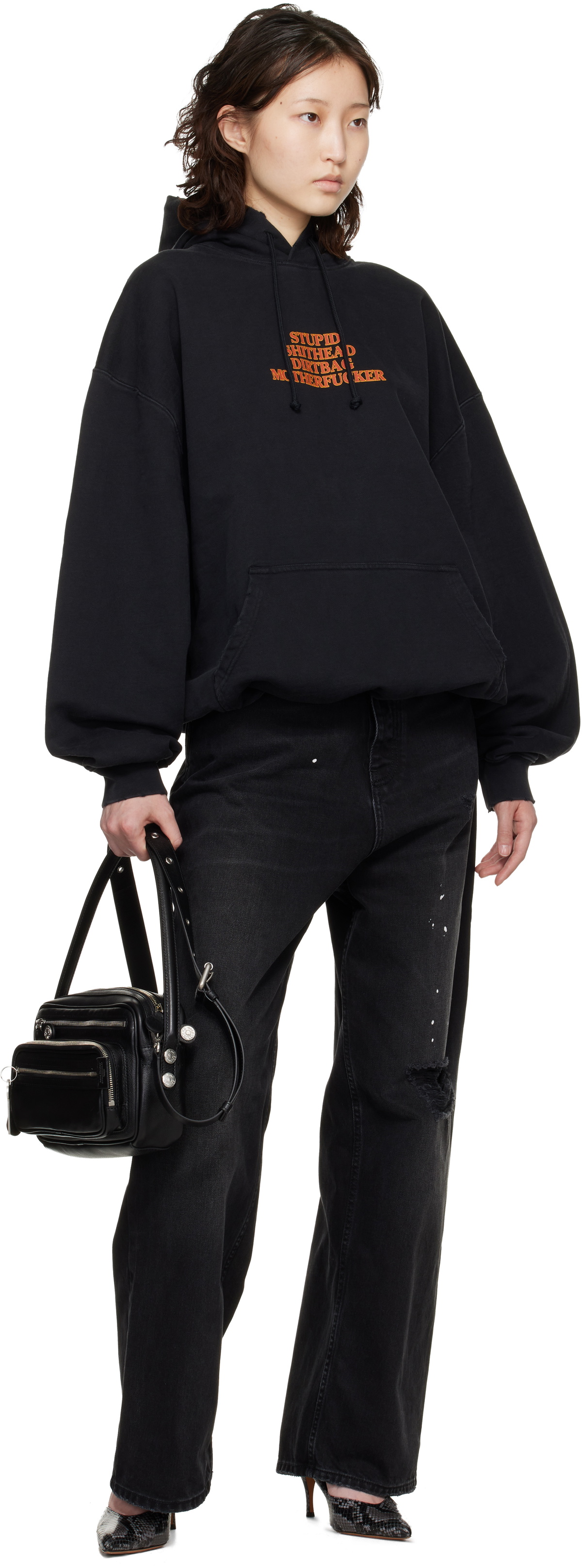 VETEMENTS Black 'MF' Hoodie