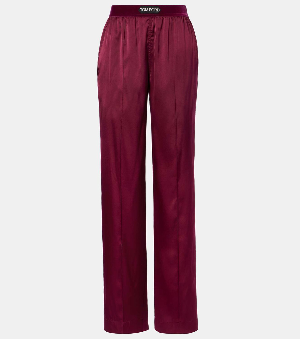 Tom Ford Silk-blend satin wide-leg pants