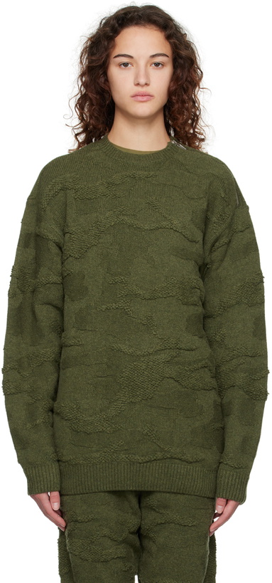 Photo: adidas x IVY PARK Khaki Jacquard Sweater