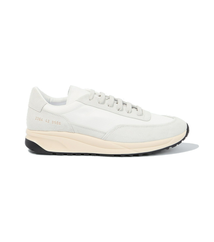 Photo: Common Projects - Track 80 suede-paneled sneakers