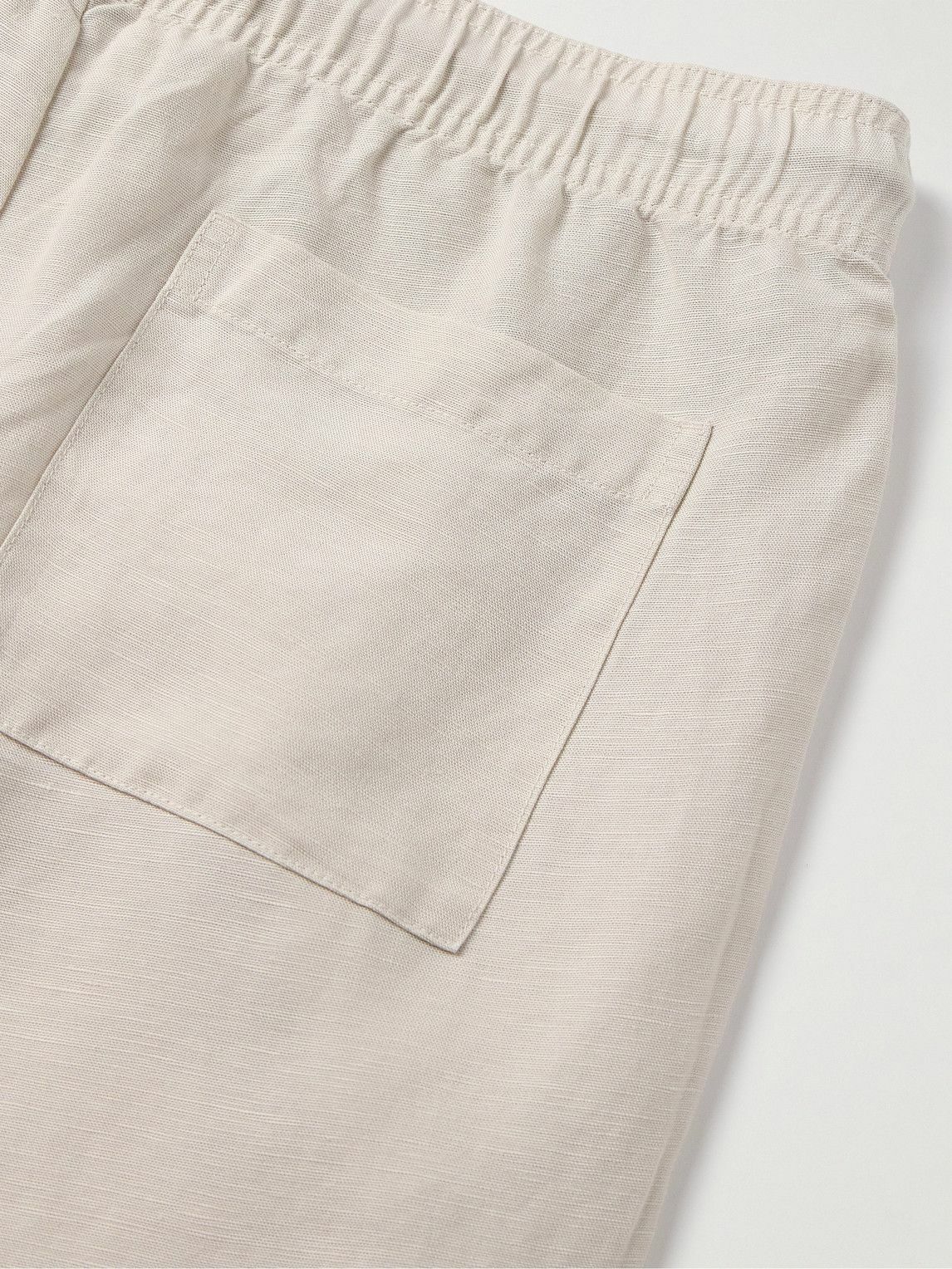 Onia - Air Straight-Leg Linen and Lyocell-Blend Drawstring Trousers - Neutrals