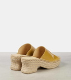 Loewe Petal Anagram leather espadrille wedges