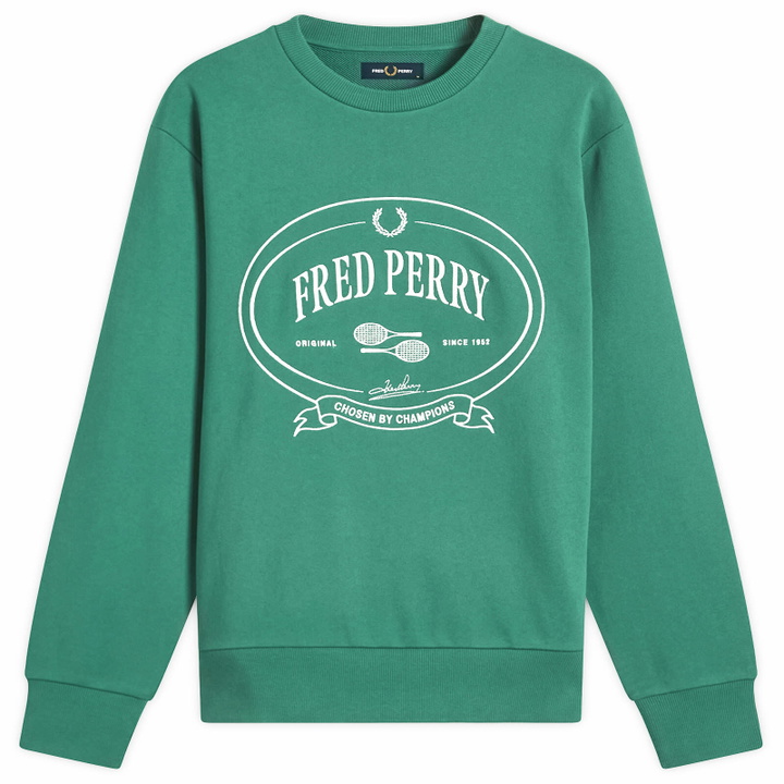 Photo: Fred Perry Men's Chosen By Champions Sweatshirt in Sport Green