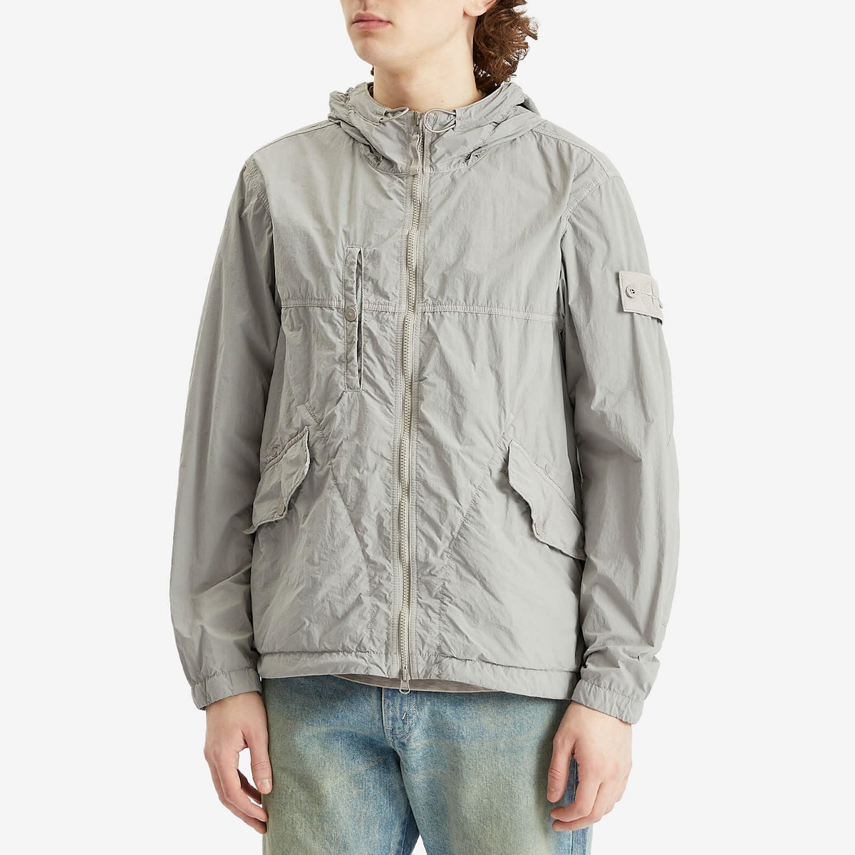 Stone Island Men's Ghost Piece Nylon Smerigliato Short Parka