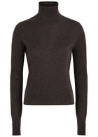 Reformation Jett Turtle-neck Cashmere top Dark Brown