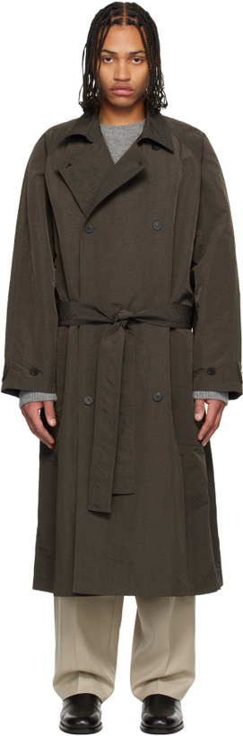 Photo: LE17SEPTEMBRE Brown Crisp Raglan Trench Coat