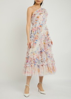 Needle & Thread Mariannes Ruffled Tulle Midi Dress Multicoloured