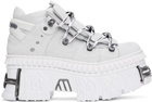 VETEMENTS White & Gray New Rock Edition Fire Platform Sneakers
