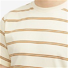 Foret Men's Ferry Stripe T-Shirt in Rubber/Cloud